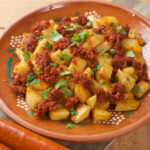 RECETA PAPAS CON CHORIZO